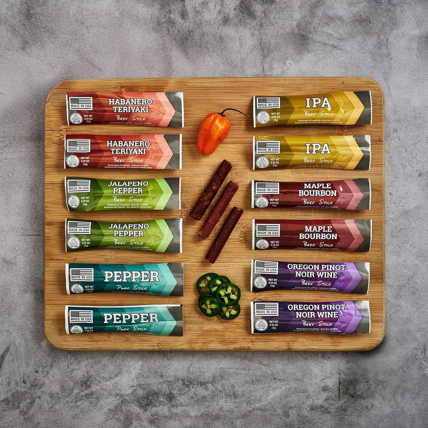 Man Crates Birthday Jerky Calendar - 12 Days of Gourmet Beef & Pork Sticks | Unique Gift Box for Him