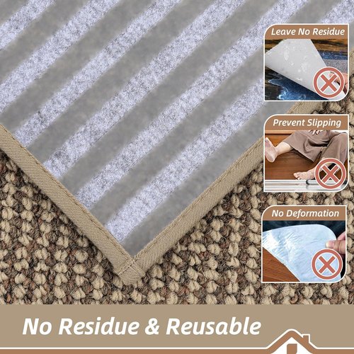 BEQHAUSE Non-Slip Carpet Stair Treads - Machine Washable Indoor Runners for Kids & Pets | 28"x9", Taupe, 15pcs