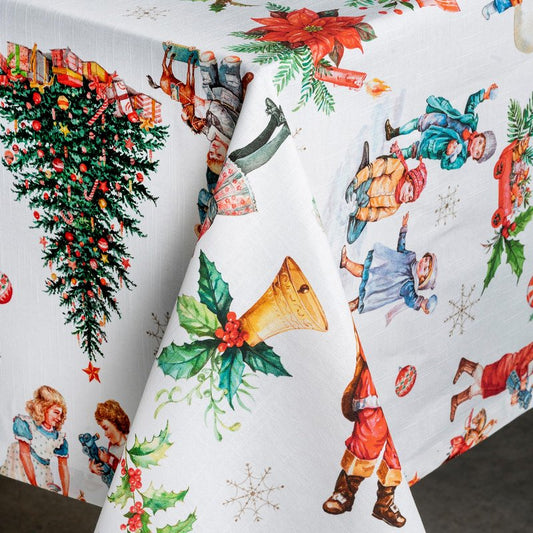 Maison d' Hermine Table Cloth Rectangle Table 100% Cotton 70 x 120 Inches Fall Tablecloth Reusable Everyday Use for Thanksgiving Christmas Decorations Dining Farmhouse Party (Chromo)