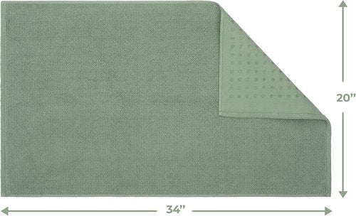 Cotton Paradise Bath Rug - Soft, Absorbent Non-Slip Mat | 20x34 Inch Sage Green