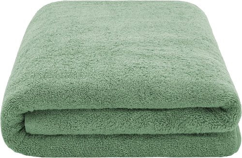 Cotton Paradise 100% Cotton Oversized Bath Sheet - Extra Large Turkish Towel in Sage Green | 40x80 Inches
