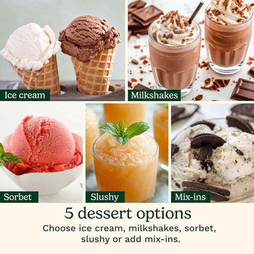 Cuisinart FastFreeze 5-in-1 Frozen Dessert Maker - Ice Cream, Sorbet, Milkshakes & More | Compact & Easy to Use