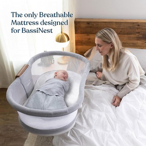 HALO DreamWeave BassiNest Pad - Hypoallergenic, 100% Washable Mesh Cover - Safe & Breathable Design