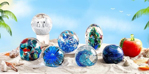 EUSTUMA Hand Blown Glass Penguin Paperweight - Unique Sea Animal Ornament for Aquariums | Perfect Birthday Gift
