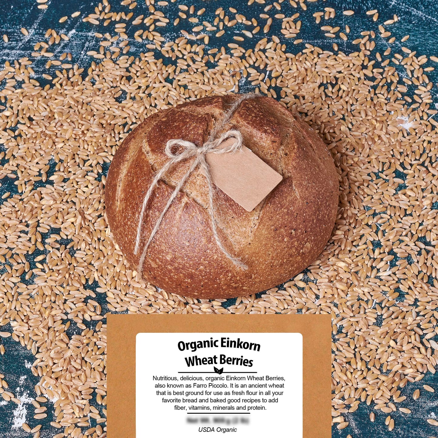 Be Still Farms Einkorn Farro Grain Organic (4.8 lb) - Einkorn Wheat Berries Bulk Whole Ancient Grains - Ideal for Soup, Flour, Bread - High in Fiber | USA Grown | USDA Certified | Vegan | Non-GMO
