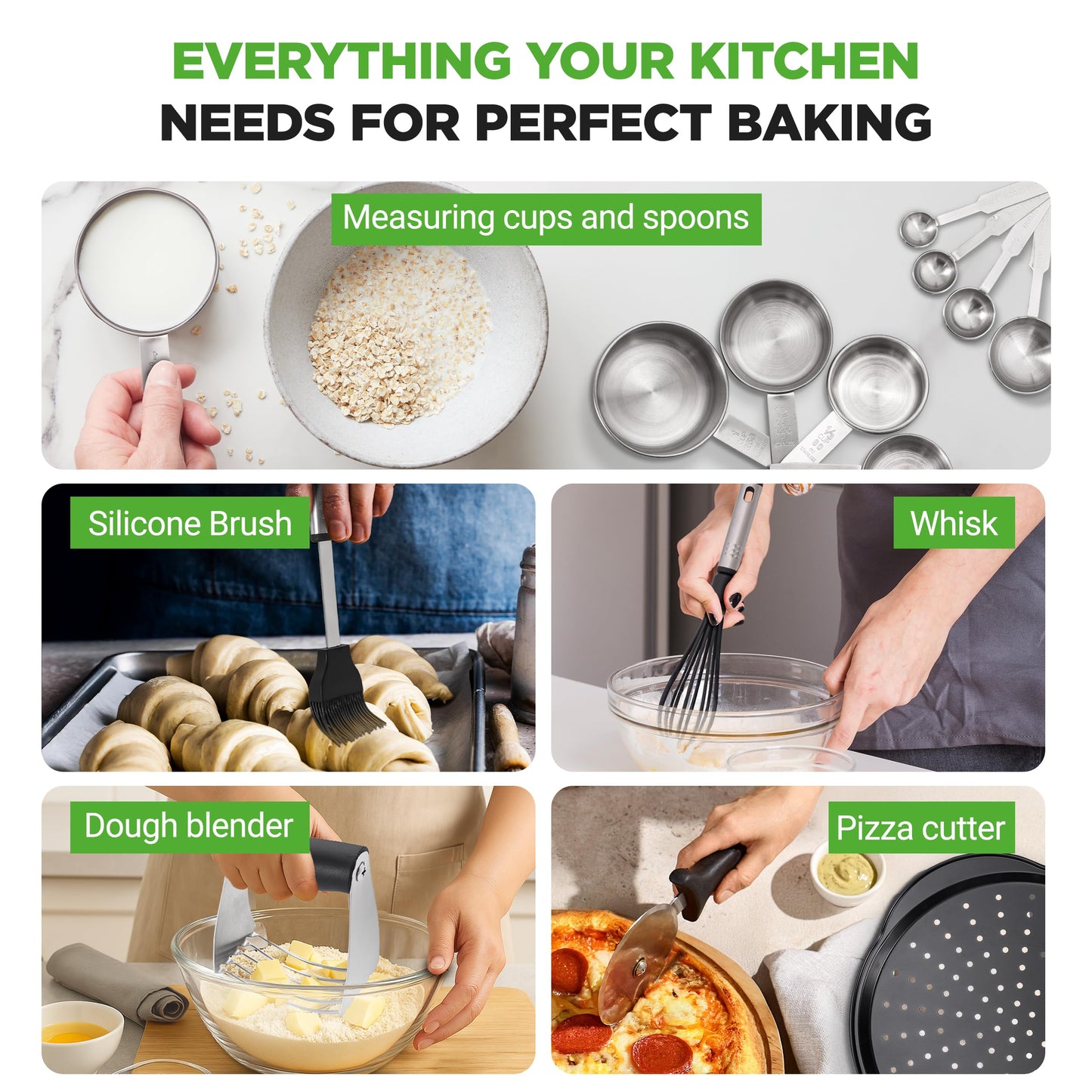 NutriChef 42-Piece Ultimate Nonstick Bakeware Set - Carbon Steel Baking Pans, Everyday Baking Tools, Oven Mitts, & More - Ideal for Baking Delicious Savory & Sweet Treats - Complete Set for Bakers