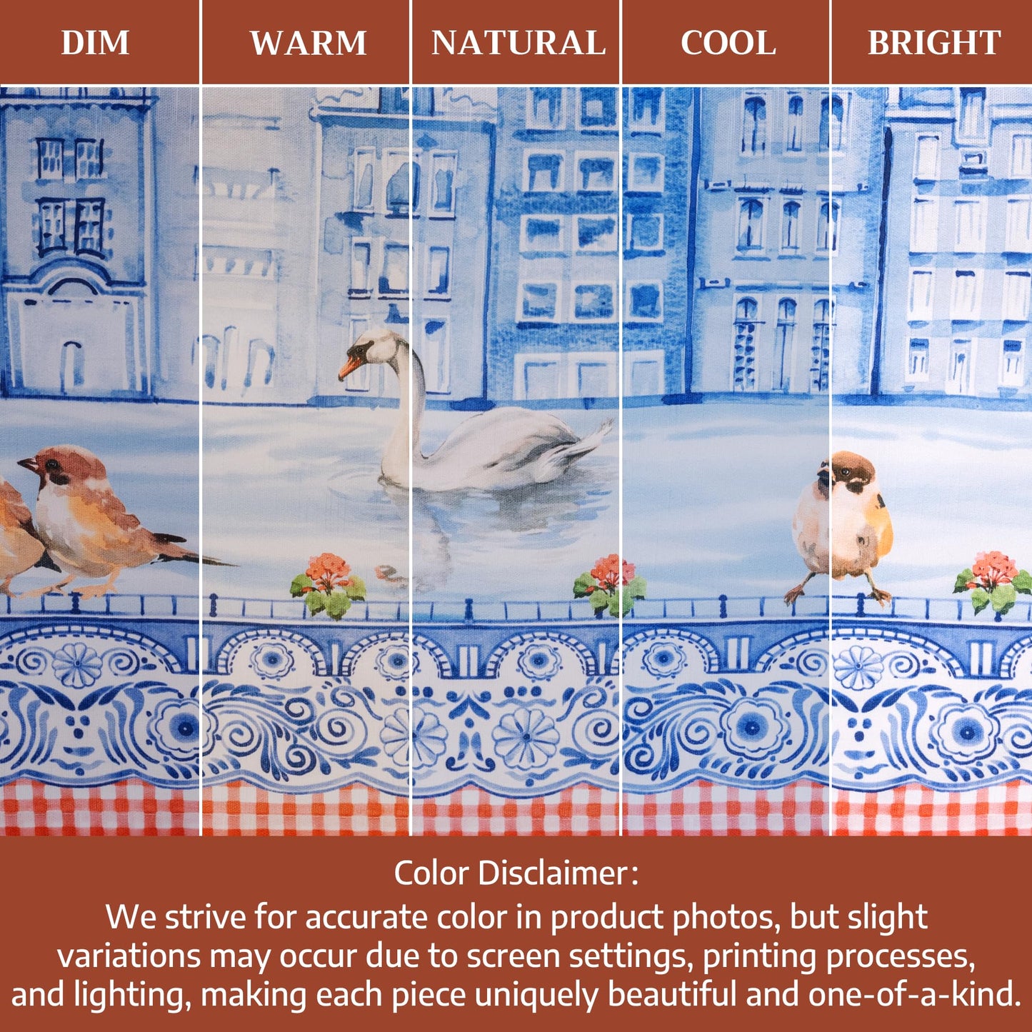 Maison d' Hermine Table Cloth Rectangle Table 100% Cotton 70 x 90 Inches Tablecloth Reusable Decorative for Dining Kitchen Room Farmhouse Home Gifts for Mothers Day Spring Summer - Amsterdam Canals