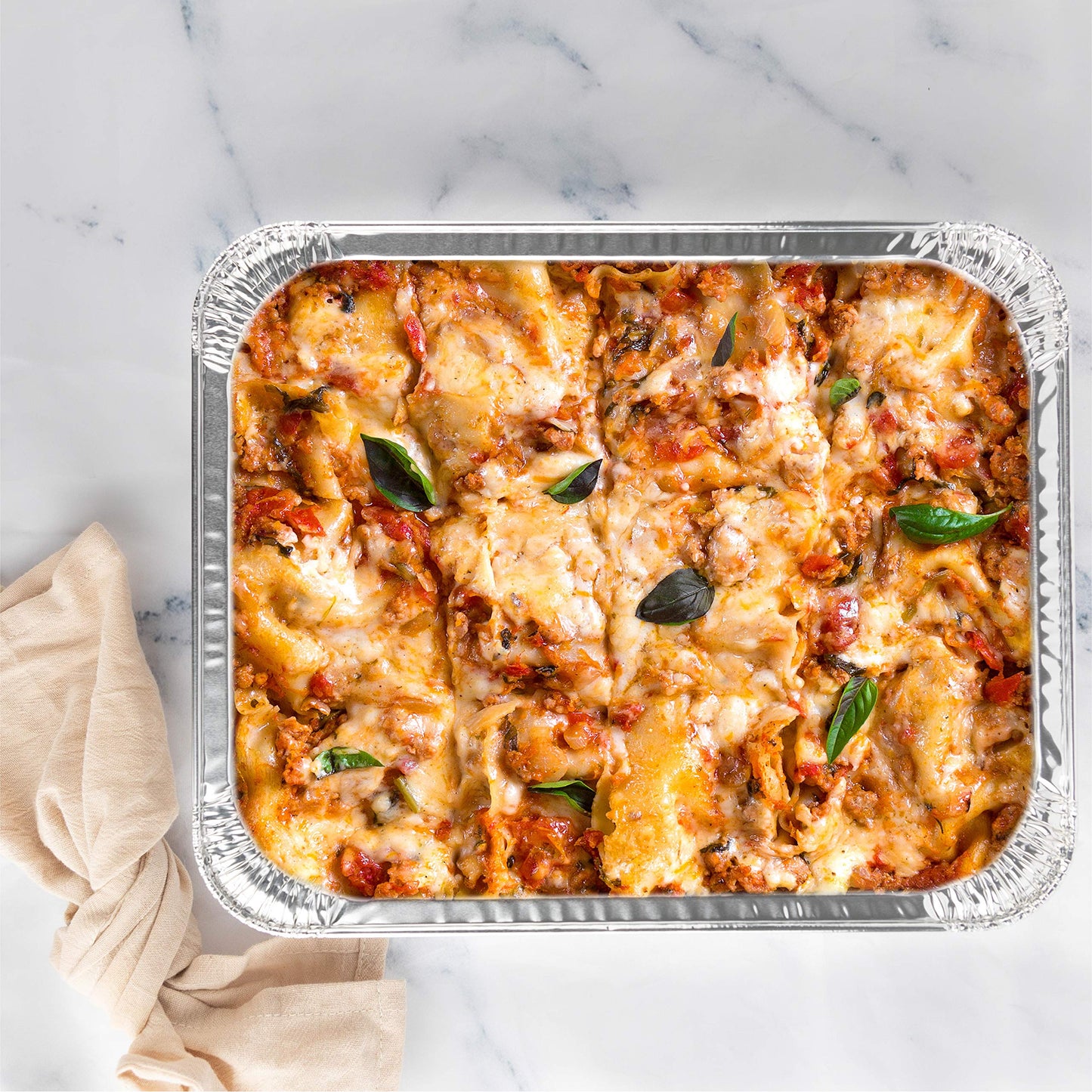 PLASTICPRO Disposable 9 x 13 Heavy Weight Aluminum Foil Pans Half Size Deep Steam Table Bakeware - Cookware Perfect for Baking Cakes, Bread, Meatloaf, Lasagna Pack of 20