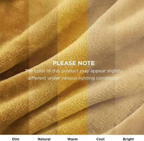 Bedsure GentleSoft Fleece Blanket - Lightweight Plush Cozy Twin Size Yellow 60x80 Inches for Bed & Travel