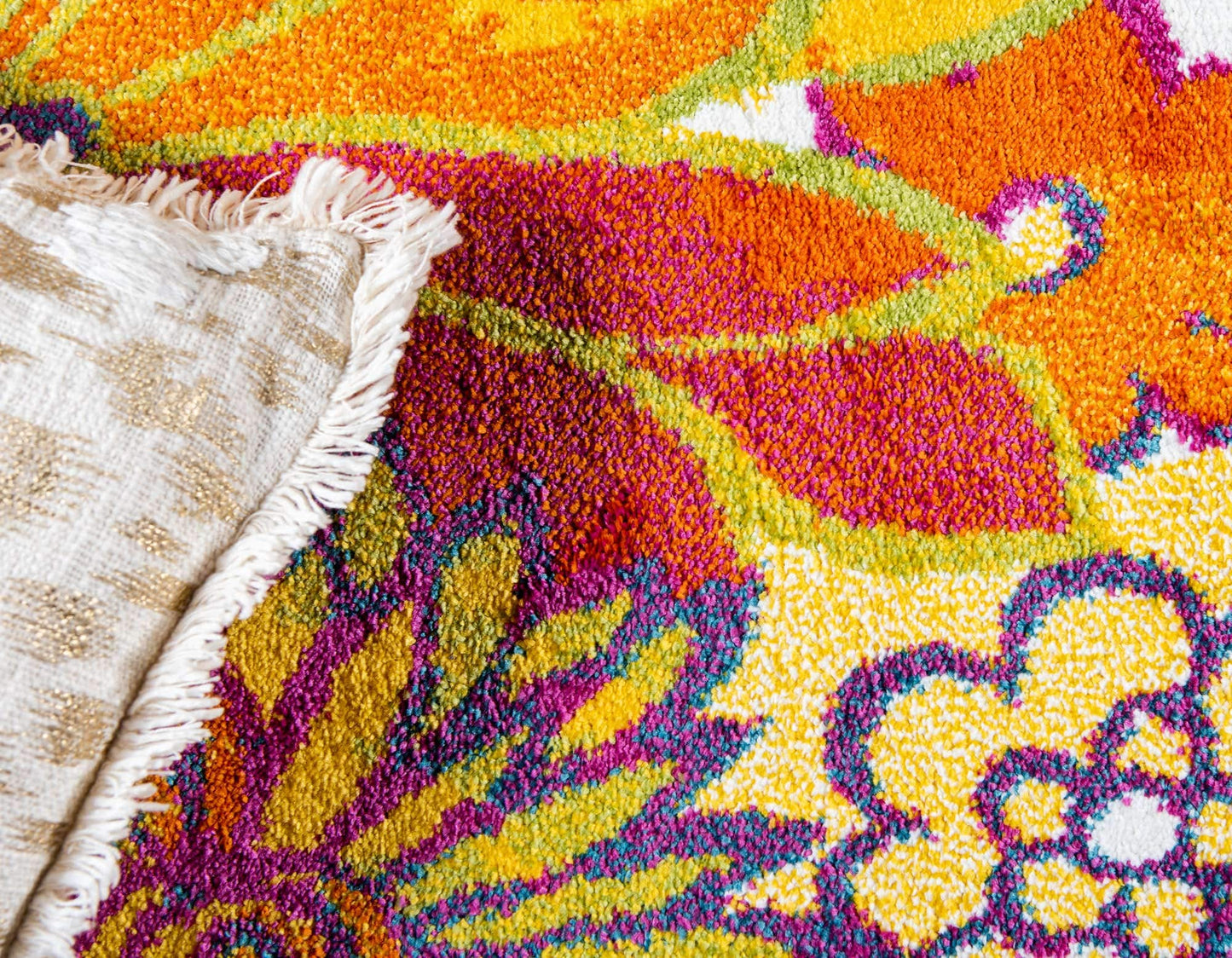 Unique Loom Lyon Collection Area Rug - Kennedy (4' x 6' Rectangle, Ivory/ Green)