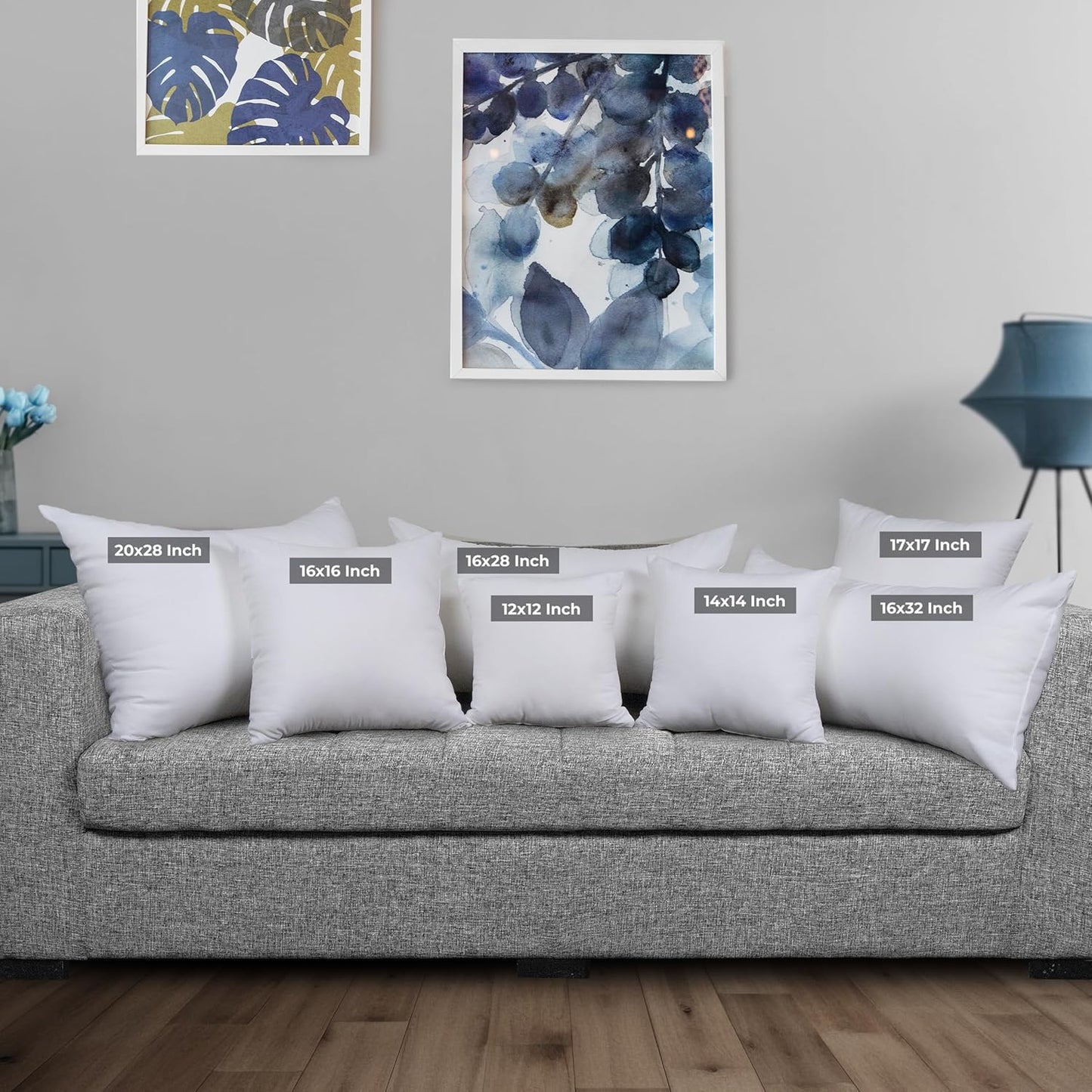 Utopia Bedding Pillow Inserts - Soft & Supportive 12x12 Decorative Throw Pillows | Set of 2, White
