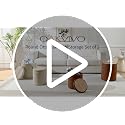 Oakvivo Set of 2 Storage Ottomans - Space Saving Nesting Ottoman for Bedroom & Living Room, Coffee & Footstool, 14.8"D x 14.8"W x 17.3"H