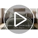 King Size Cotton Quilt Set Birch - Modern Lines Design, 100% Soft Breathable Bedding