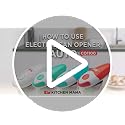 Electric Can Opener Battery Operated - Effortless One-Touch Kitchen Tool, Red