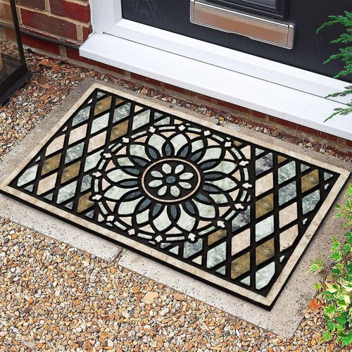 CHICHIC Welcome Door Mat - 24 x 36 Inch Heavy-Duty Non-Slip Outdoor Mat | Floral Design for Home Entrance