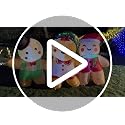 Joliyoou 8ft Christmas Inflatable Decoration Set of 3 with Lights