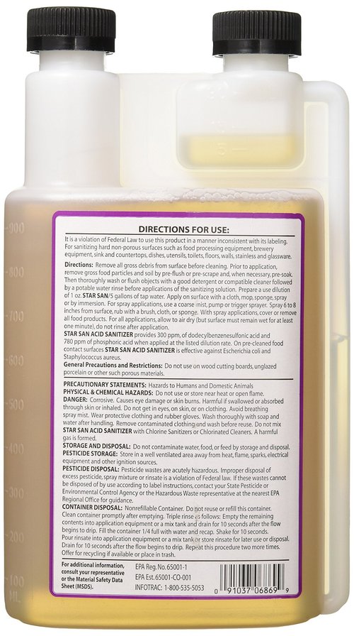Five star Star San Acid Sanitizer for Surface Sanitation, 32oz