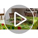 Peryiter 6 Pack Red Green Plastic Disposable Tablecloth 108 x 54'' - Green with Dots