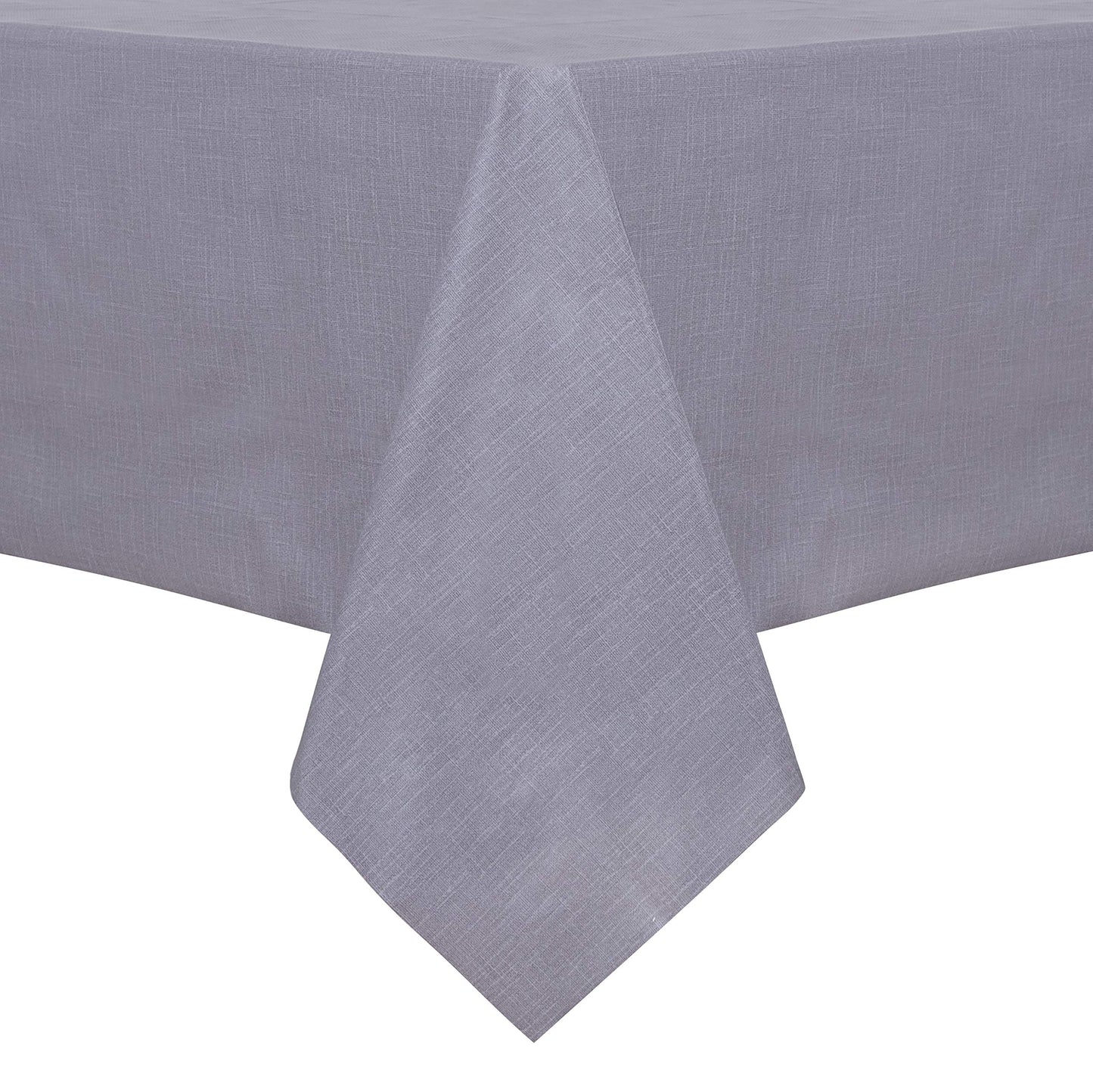 sancua 100% Waterproof Rectangle PVC Tablecloth - 70 x 90 Inch - Oil Proof Spill Proof Vinyl Table Cloth, Wipe Clean Table Cover for Dining Tables, Buffet Parties and Camping, Grey