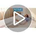 Back Sleeping Training Pillow with Memory Foam & Adjustable Height - Neck & Shoulder Support, 2 Washable Covers, Blue