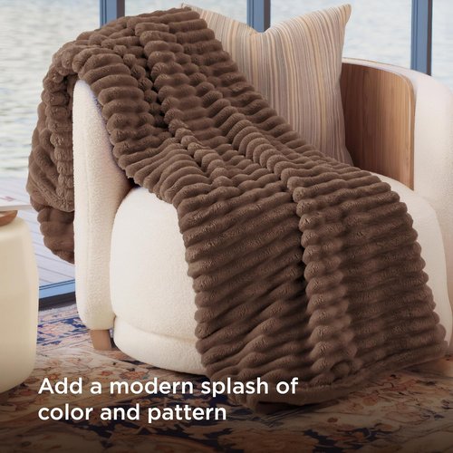 Bedsure GentleSoft Twin XL Blanket - Cozy Brown Fleece Throw for Women | Perfect Birthday Gift, 66x90 Inches