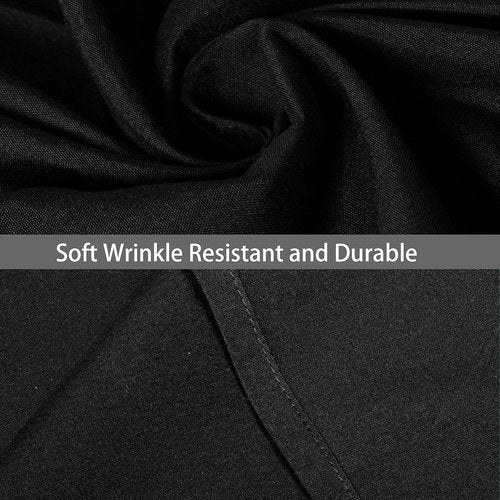 FLXXIE King Flat Sheet - Soft Brushed Microfiber | Fade, Wrinkle-Free, Stain Resistant - Black