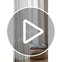 Ocean Tide Blue Linen Curtains 84 Inch Farmhouse Back Tab 2 Panels