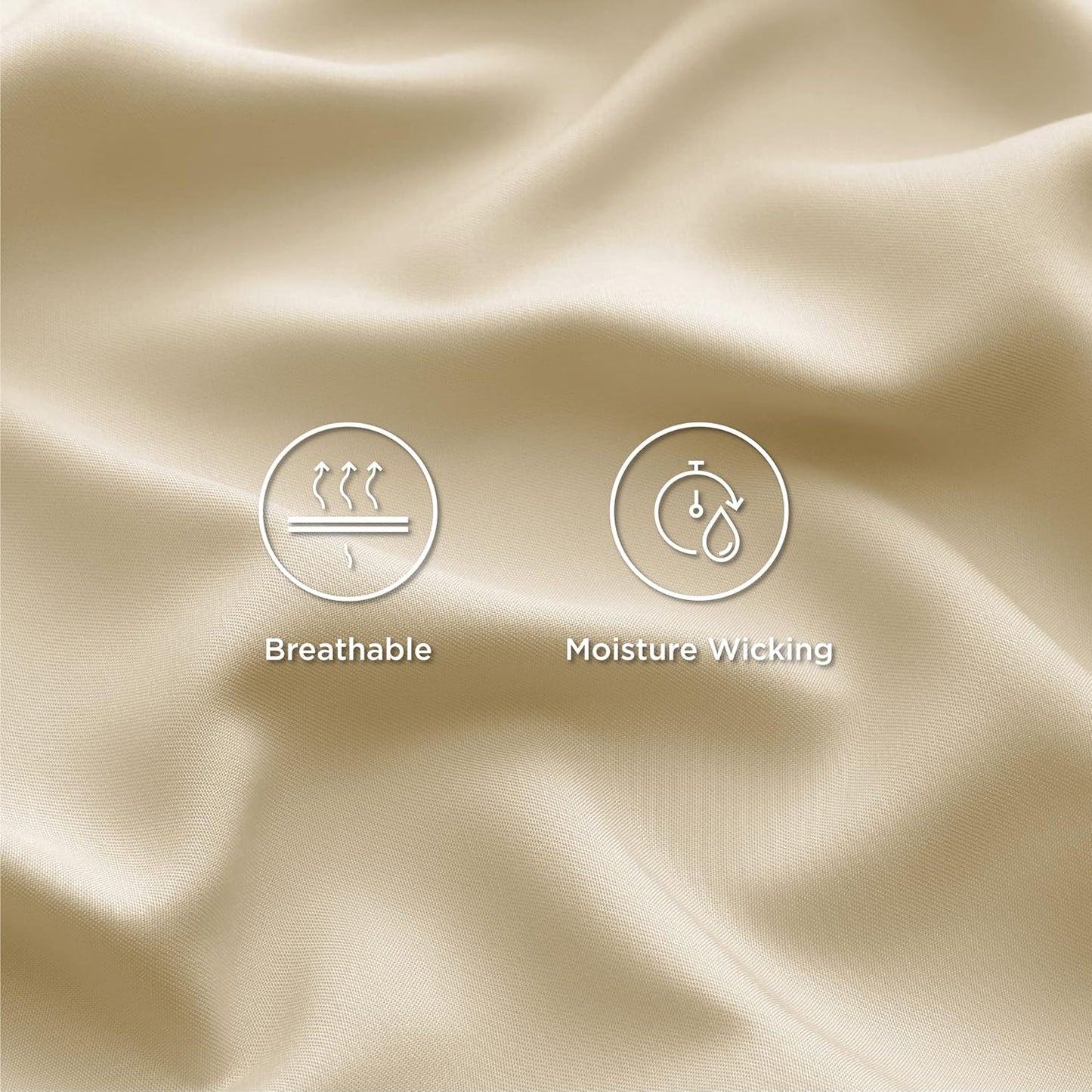 Bedsure Cooling Twin XL Sheets - Breathable & Soft Rayon from Bamboo, Deep Pocket Up to 16", Alabaster Gleam