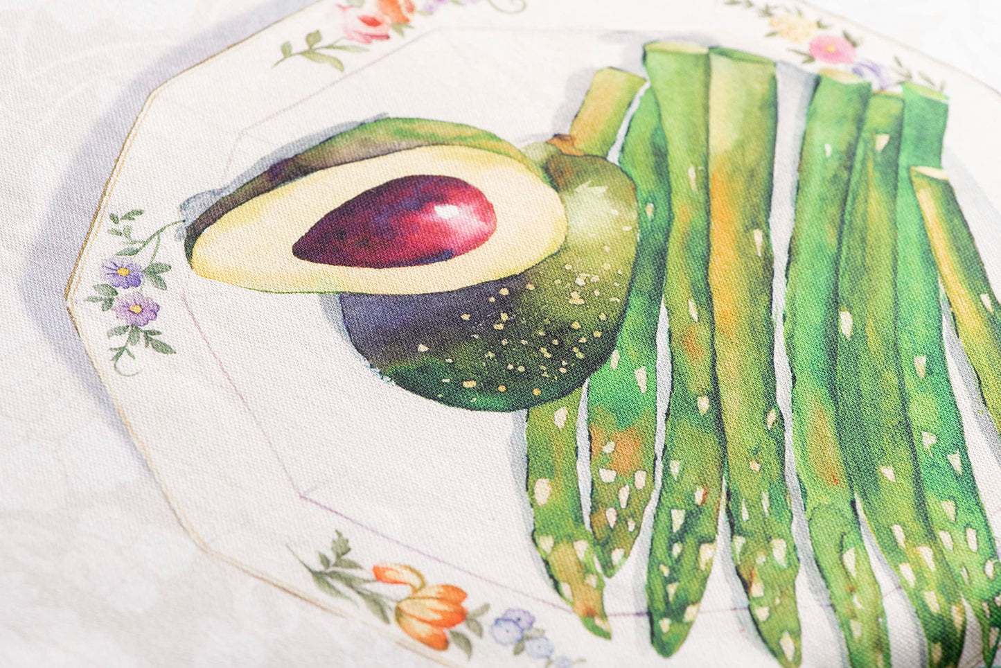 Maison d' Hermine Table Cloth Round Table 100% Cotton 63 Round Inches Tablecloth Reusable Decorative for Dining Kitchen Room Farmhouse Home Gifts for Mothers Day Spring Summer - Gourmand