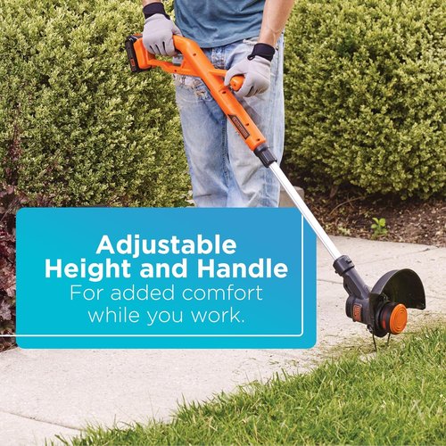 BLACK+DECKER 20V MAX Cordless String Trimmer - 10-Inch Electric Weed Wacker with Ergonomic Design & Automatic Feed Spool