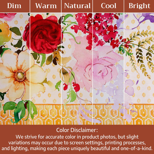 Maison d' Hermine Premium Table Cloth Rectangle Table 100% Combed Cotton 108 x 70 Inches Tablecloth Reusable Decorative for Dining Room, Farmhouse, Home, Party, Festive & Wedding - Summer Joy