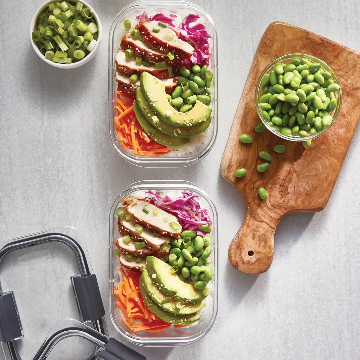 Rubbermaid Brilliance Airtight Food Storage Containers - BPA Free, Set of 4 (4.7 Cup) for Meal Prep & Leftovers