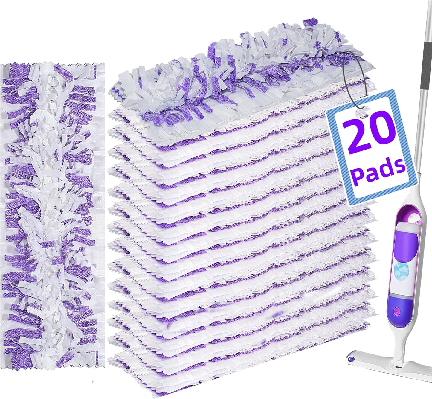 PowerMop Disposable Mopping Pad Refills - Multi-Surface Floor Cleaning, 20 Count