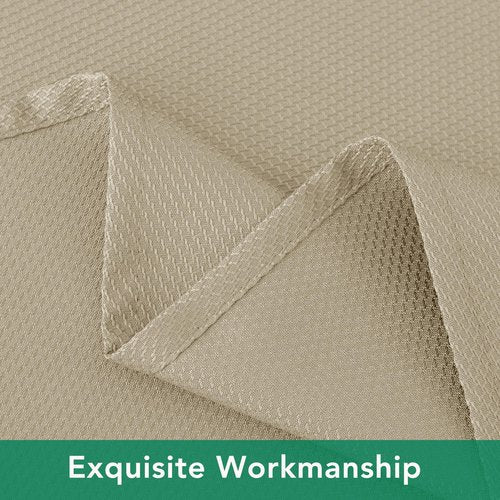 Biscaynebay Textured Fabric Round Tablecloths 90" for Round Tables diameters from 30" to 78", Natural Water Resistant Folding Table Covers Washable for Dining, Kitchen, Wedding, Parties etc