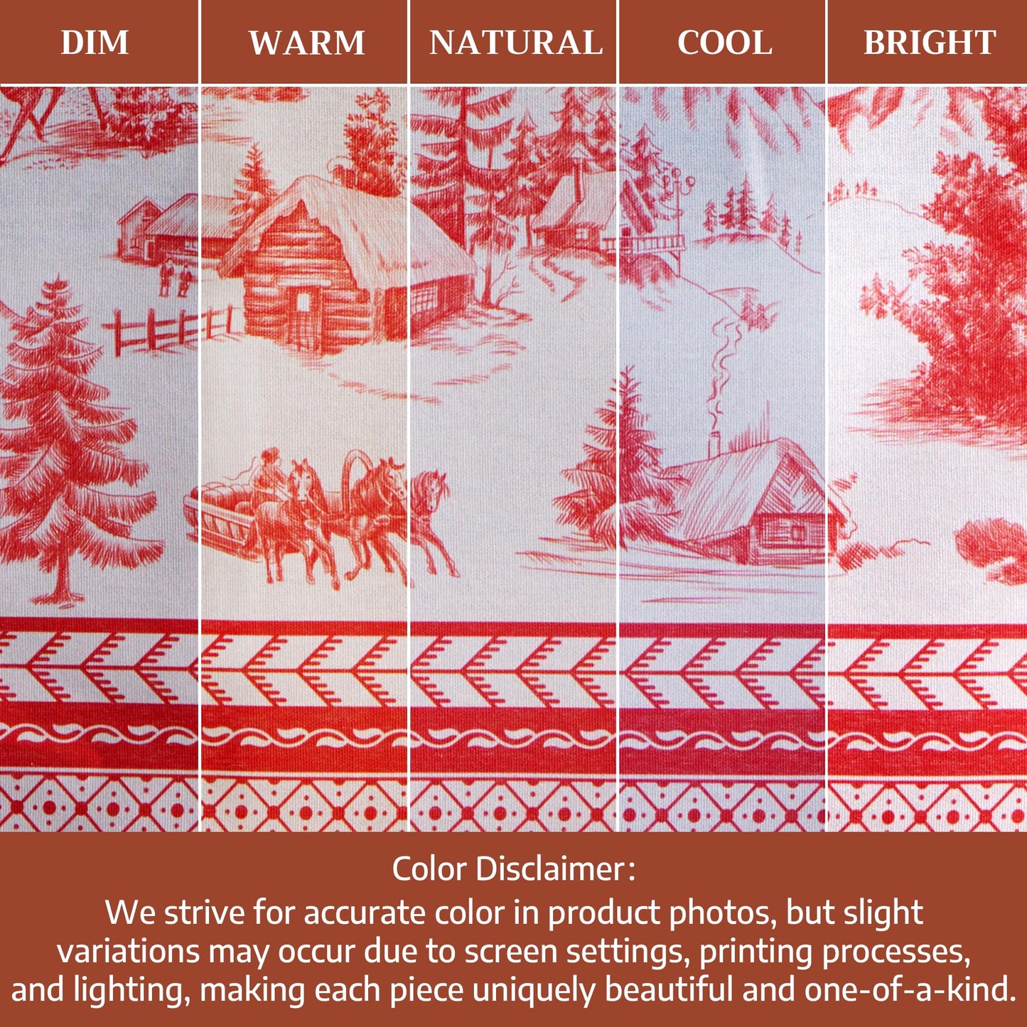 Maison d' Hermine Table Cloth Round Table 100% Cotton 63 Inches Fall Tablecloth Reusable Everyday Use for Thanksgiving Christmas Decorations Dining Farmhouse Party (Winter Jouy)