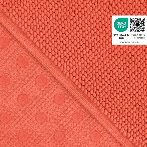 Cotton Paradise 100% Cotton Bath Mat - Soft, Absorbent, Non-Slip | Quick Dry, 20x34 Inch, Coral