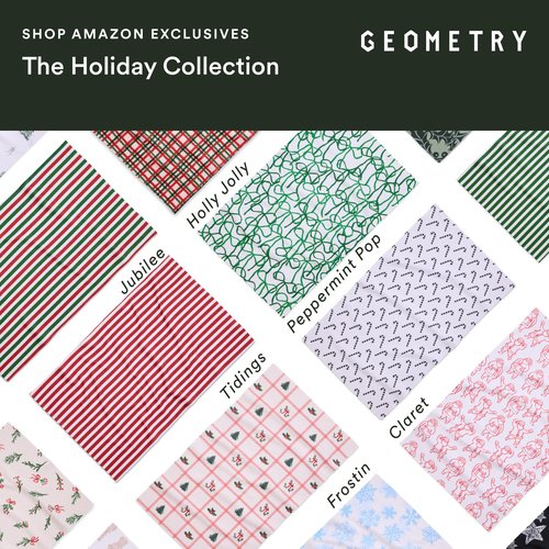 GEOMETRY Christmas Kitchen Towels - Quick Dry Microfiber Cloth Dish Towels for Kitchen Drying - Premium Quick Dry Towel, 2-Pack Set (Festive Lights + Ginger Joy (Merry Magic)