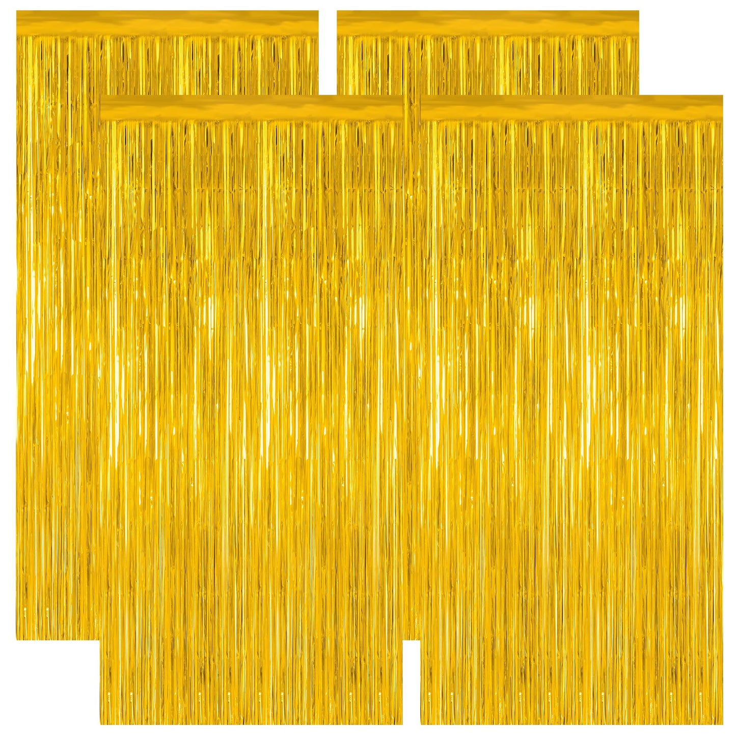 4 Pack 2026 Graduation Party Decorations, 3.28 x 7.05 Feet Gold Grad Curtains, Metallic Gold Backdrop Curtain Class of 2026 Backdrop Party Streamer, Congrad Backdrop Grad Decor 2026