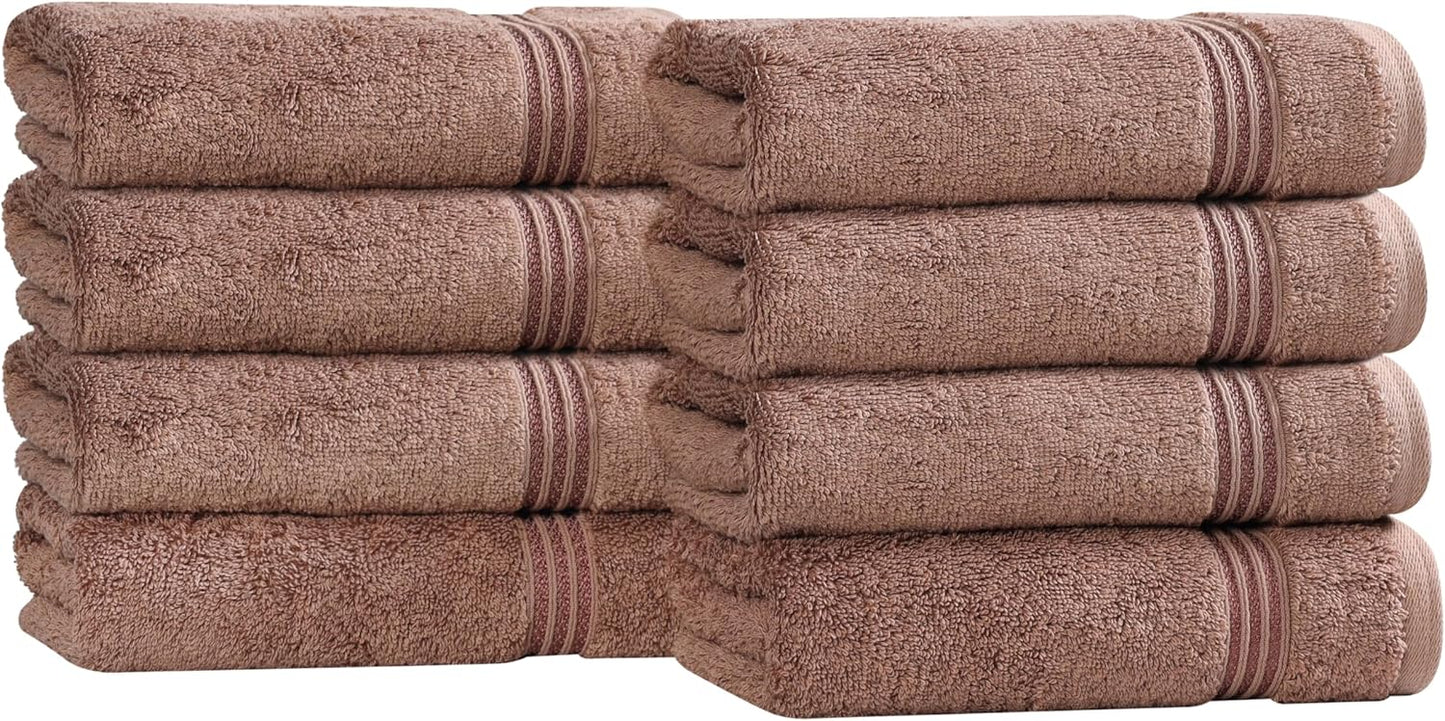 Superior Egyptian Cotton 6-Piece Towel Set, Bathroom Essentials, Towels For Bathroom, Apartment, Airbnb, Guest Bath, Face, Hand, Bath Towels, Washcloths, Absorbent, Fast Drying, Royal Purple
