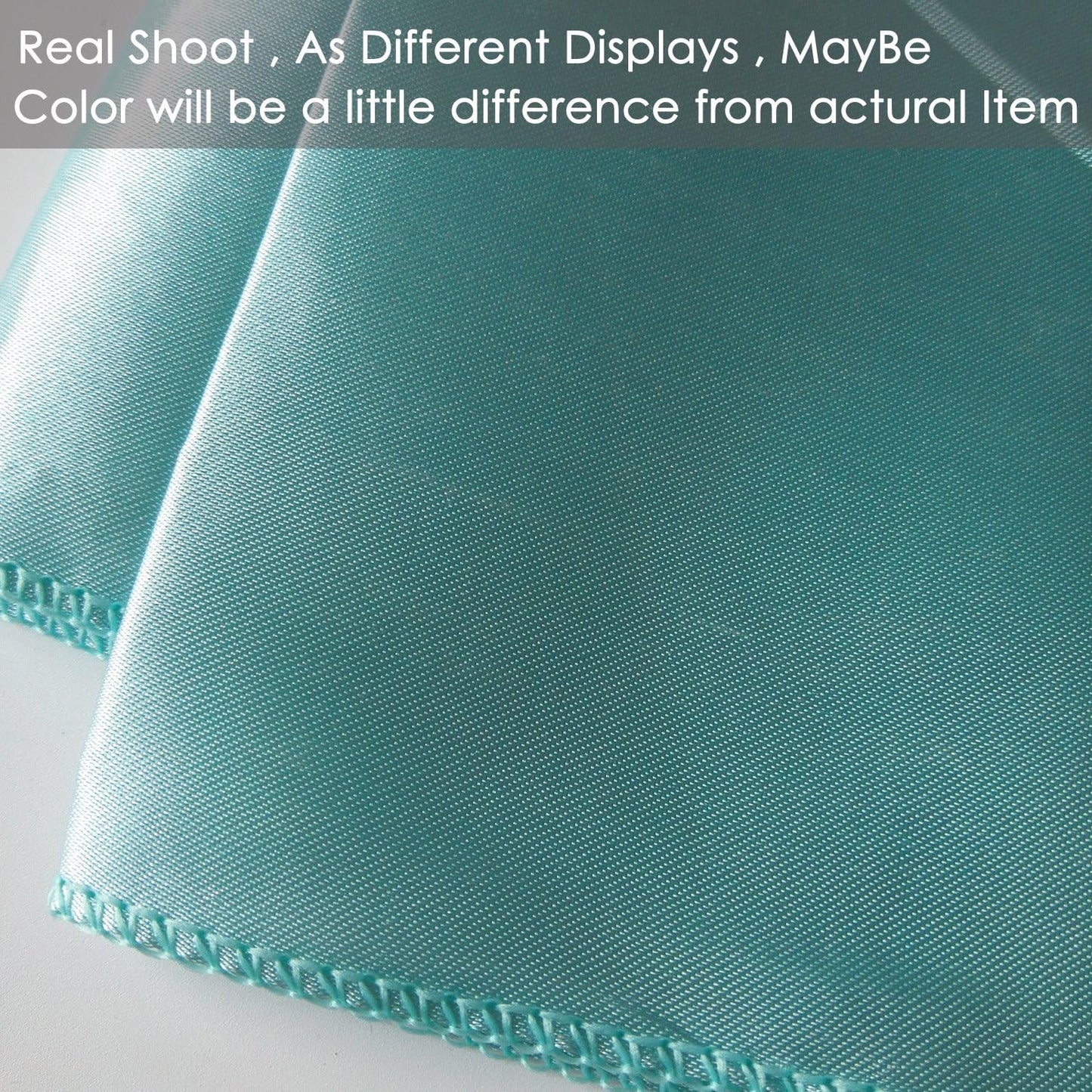 Light Blue Satin Chair Sashes 10-Pack - 7x108 Inch Adjustable Wedding & Party Bows