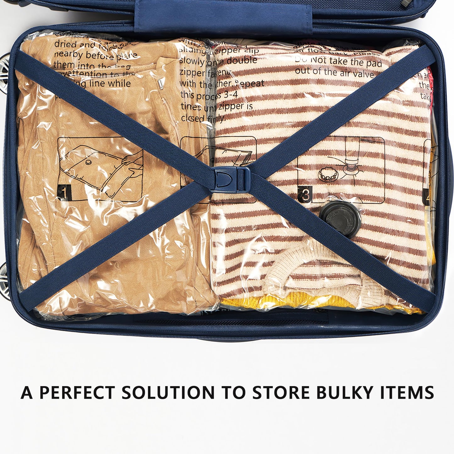 Vacuum Storage Bags with Electric Pump, Compression Packing Bags for Travel Luggage, Space Saver for Clothing Clothes Bedding Blankets Pillows, 28 Combo