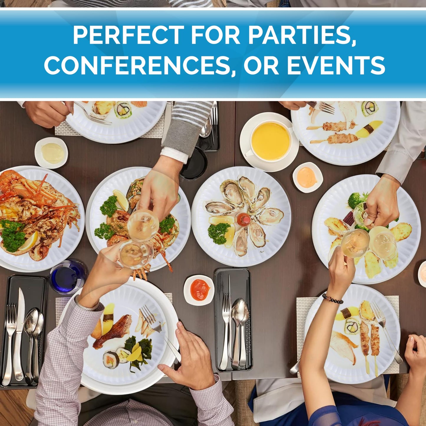 Perfectware- 6" Uncoated Paper Plates for Daily Use/Crafts/Events and Much More -Pack of 100ct