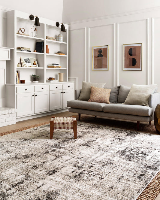 Loloi Alchemy Rug, Silver & Graphite, 5'-3" x 7'-6" Area Rug – Colorful Accent Rugs for Living Room Bedroom Entryway & Hallway No Shed High Traffic Area Home Decor Rug