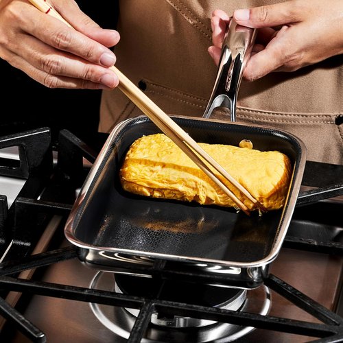 HexClad Nonstick Japanese Tamagoyaki Egg Pan - Stay-Cool Handle, Dishwasher & Oven-Safe, Induction Ready