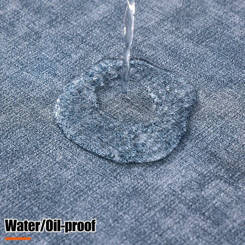 Homaxy Round Faux Leather Placemats and Coasters, Washable Dual-Side Table Mats, Wipeable Heat-Resistant Dining Place Mats for Outdoor and Indoor, Set of 6, Diameter 13 and 3.93 inch, Blue