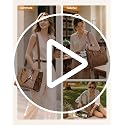 Retro Brown Embossed Work Tote Bag with Lunch Compartment for 15.6 Inch Laptop