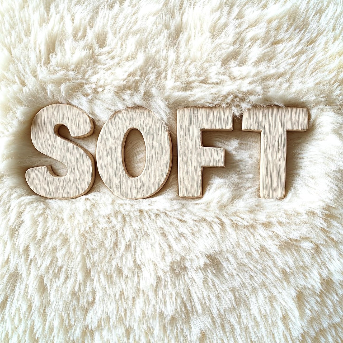 OLANLY Large Area Rug - Soft Fluffy Shaggy Indoor Carpet for Living Room & Bedroom | Ivory 6x8