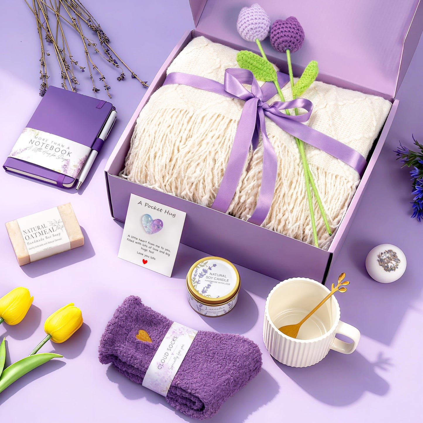Birthday Gifts for Women, Get Well Soon Self Care Gifts Baskets for Women, Thinking of You Gifts for Woman Mom Best Friend Sister Grandma Her Wife