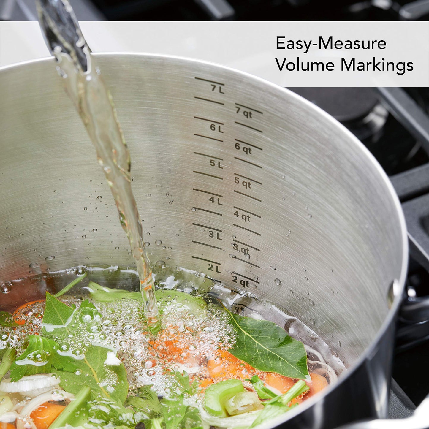 KitchenAid 71003 3-Ply Base Brushed Stainless Steel Stock Pot/Stockpot with Lid, 8 Quart