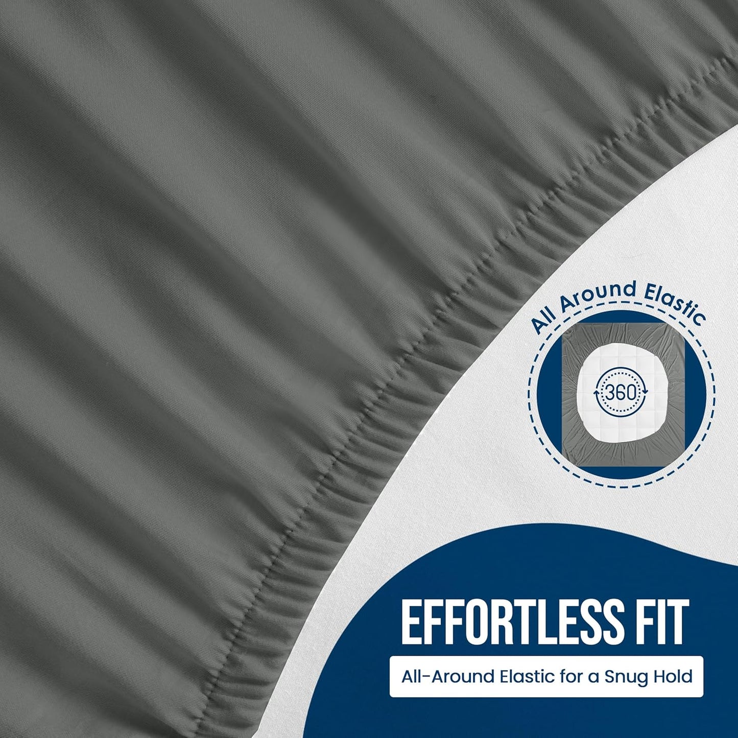 Utopia Bedding King Size Mattress Protector - Waterproof Terry Cover, Soft & Breathable, 17" Deep Pockets | Gray